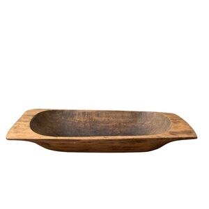 Vintage Antique Rustic Wooden Dough Bowl